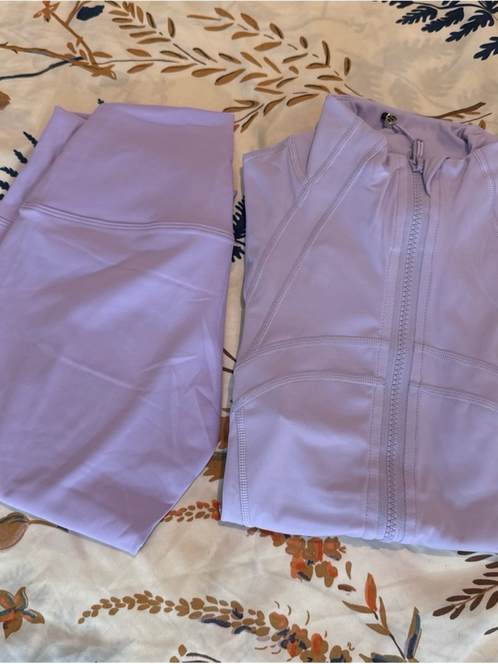 lululemon athletica Lavender Zip Hoodie and High-Rise Leggings Set